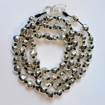 Collana Boules in resina argentata a spessore con argento puro